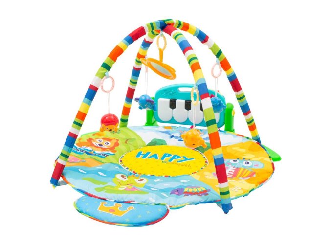 BABY MIX 46210 Vzdělávací podložka s klavírem Safari 38649