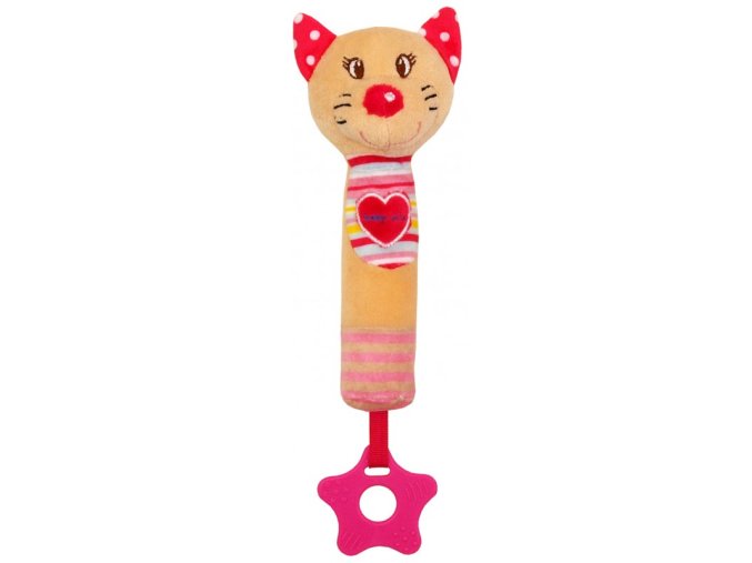 BABY MIX STK-17518C Chrastítko s pískátkem Kitten 44881