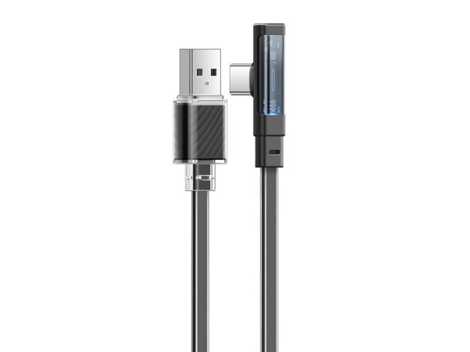 Cable USB-C to USB-C Mcdodo CA-3423 90 Degree 1.8m with LED (black)