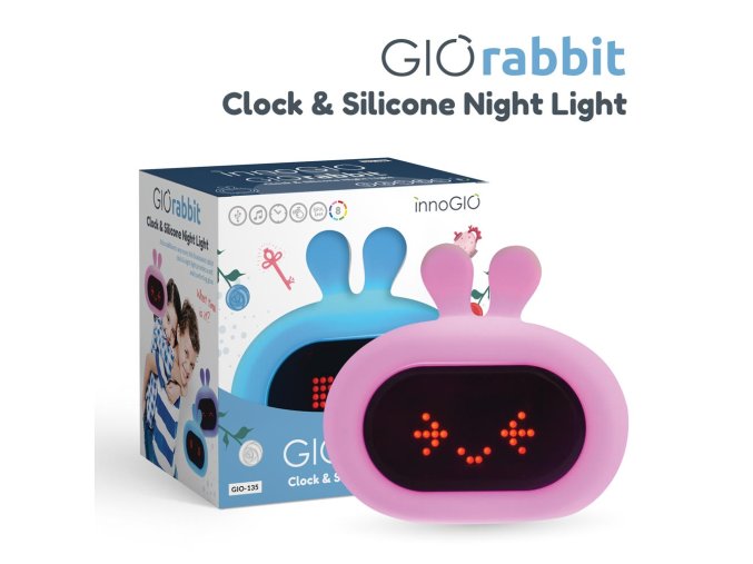 INNOGIO GIO-135 Lampka silikonowa z zegarem GIO Rabbit
