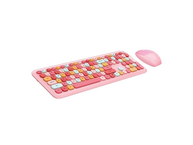 MOFII Wireless Keyboard+Mouse 666 Pink