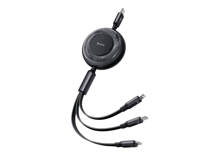 3in1 USB to USB-C / Lightning / Micro USB Cable, Mcdodo CA-5220, 1.2m (Black)