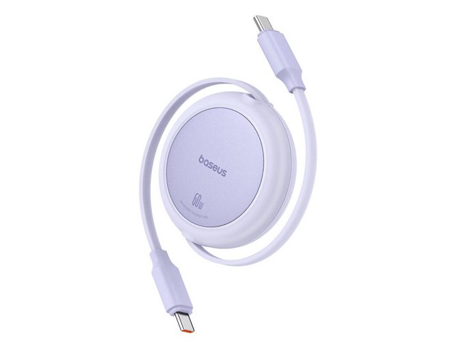 Baseus Free2Pull Mini USB-C to USB-C 60W USB cable, 1m (purple)