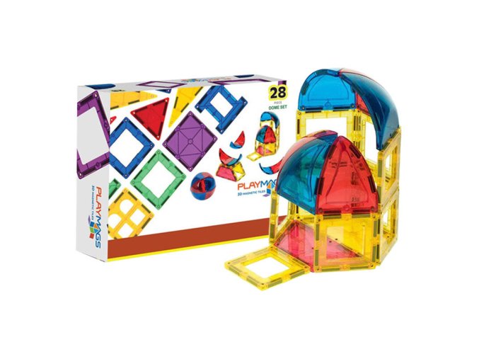 Magnetic tiles 3D Dome Playmags 164 - 28 pcs set