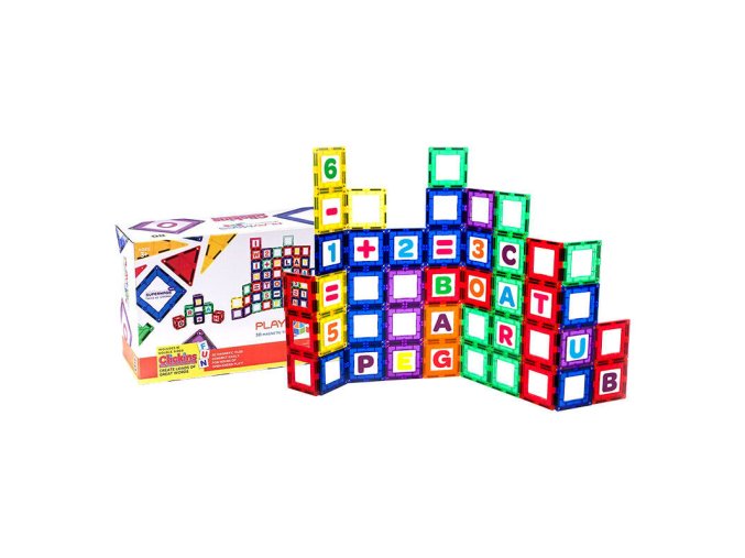 Magnetic tiles 3D Playmags 170 - 80 pcs set