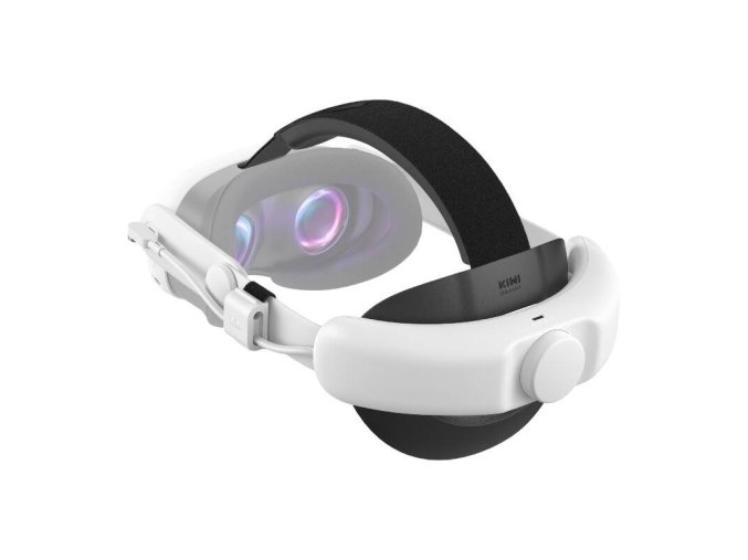 Single-Point-Charging Battery Head Strap 6400mAh Kiwi Design Q31-SPCU for Meta Quest 3 White