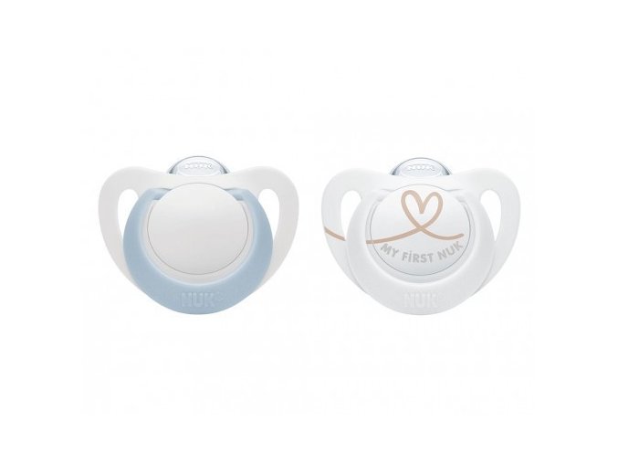 NUK 730690 Smoczek uspokajający silikonowy 0-2m-ce STAR 2szt/box