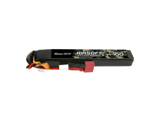Gens ace 25C 1400mAh 2S1P 7.4V Airsoft Gun Lipo Battery with T Plug