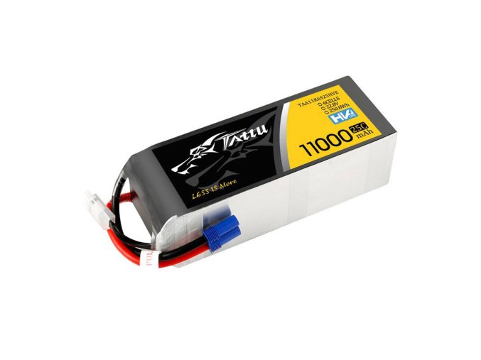 Tattu 11000mAh 22.8V HV 25C 6S1P Lipo Battery Pack with EC5 Plug