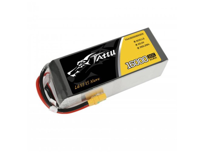 Tattu 16000mAh 22.2V 30C 6S1P LiPo Battery Pack with XT90 Anti-spark Plug