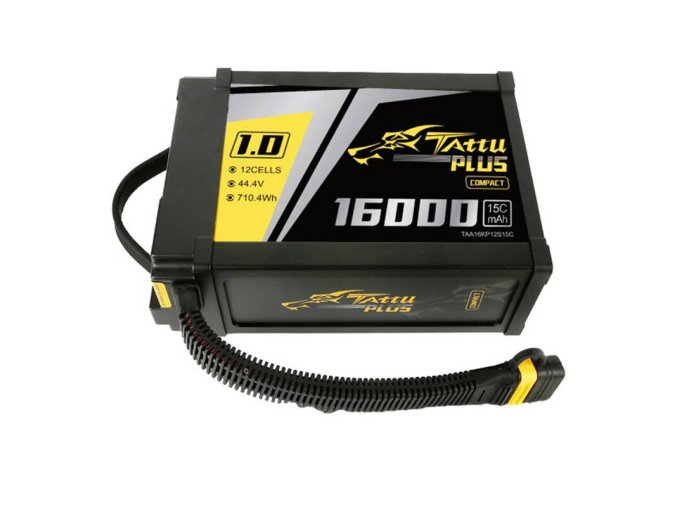 Tattu Plus 1.0 Compact version 16000mAh 12S 15C 44.4V Lipo battery pack with AS150U Plug