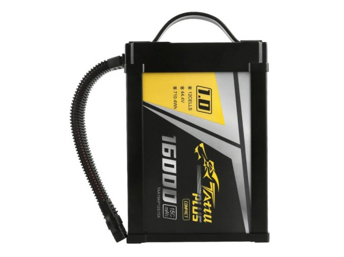 Tattu Plus 1.0 Compact version 16000mAh 12S 15C 44.4V Lipo battery pack with XT90-S Plug