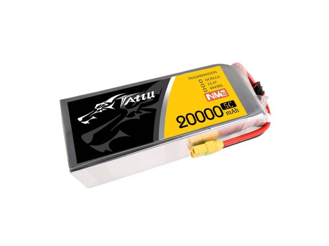 Tattu NMC 20000mAh 22.2V 5C 6S1P Lipo Battery Pack with XT90-S plug