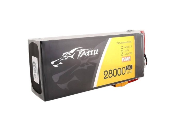 Tattu NMC 28000mAh 22.2V 5C 6S1P Lipo Battery Pack with XT90-S plug