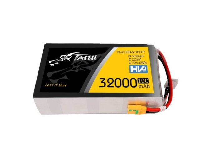 Tattu 32000mAh 22.8V 10C 6S1P Lipo Battery Pack With XT90-S