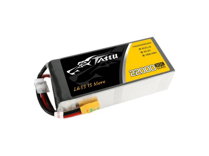 Tattu 22000mAh 22.2V 30C 6S1P Lipo Battery Pack with XT90-S plug