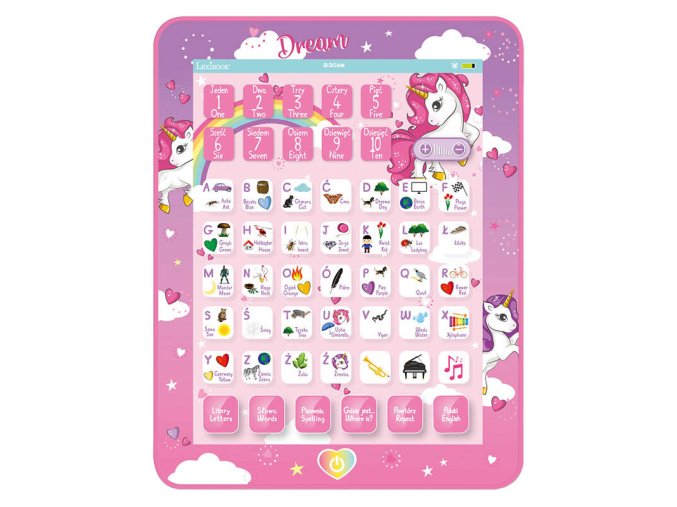 Unicorn bilingual talking educational tablet