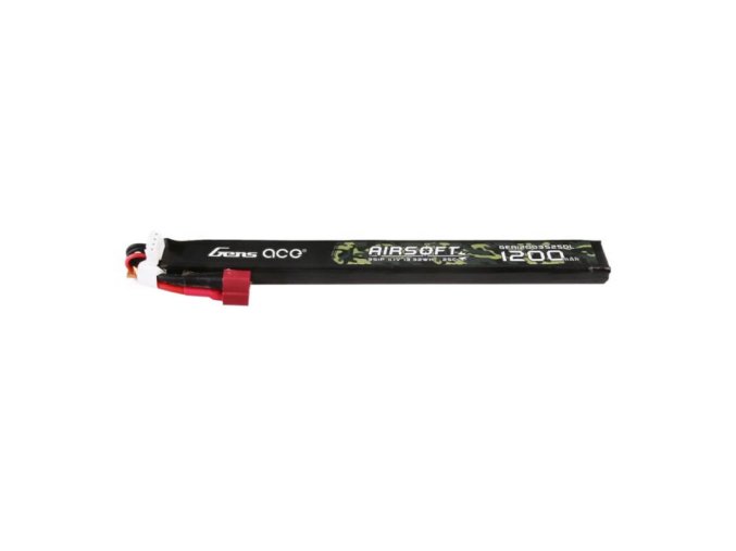 Gens Ace 25C 1200mAh 3S1P 11.1V Airsoft Gun Lipo Battery with T Plug Long size