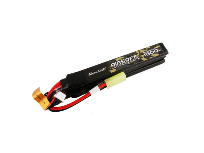 Gens ace 25C 1500mAh 3S1P 11.1V Nunchuck 3X Airsoft Gun Lipo Battery with mini Tamiya Plug