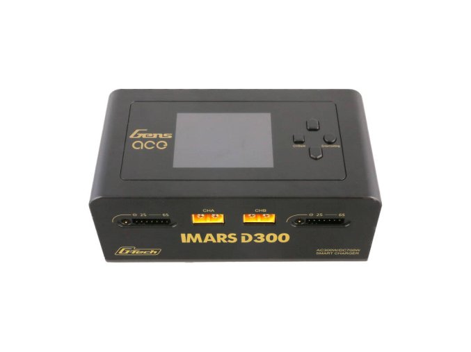 Gens Ace IMARS D300 G-Tech Channel AC/DC 300W/700W RC Battery Charger-EU Black