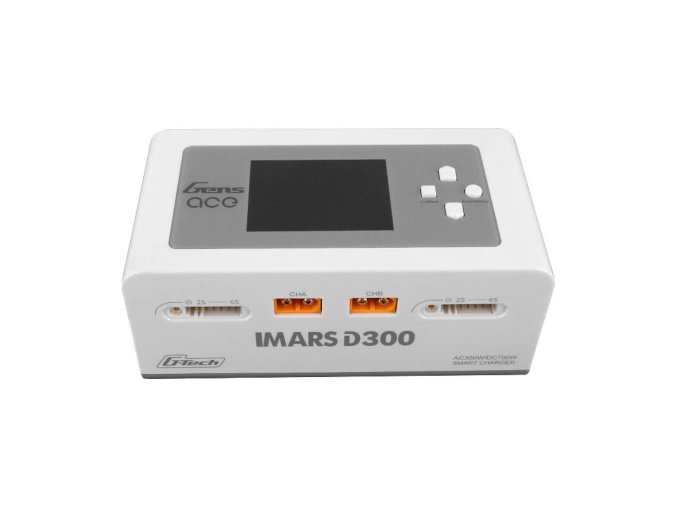 Gens Ace IMARS D300 G-Tech Channel AC/DC 300W/700W RC Battery Charger-EU White