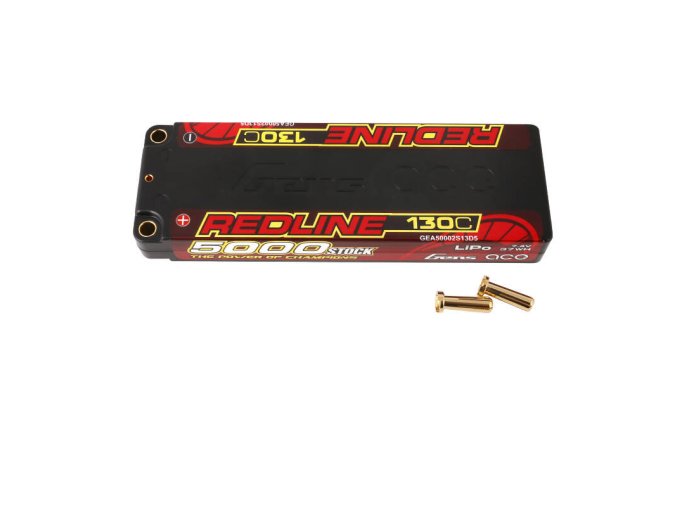 Gens ace Redline Series 5000mAh 7.4V 130C 2S1P HardCase 56# HV Lipo Battery