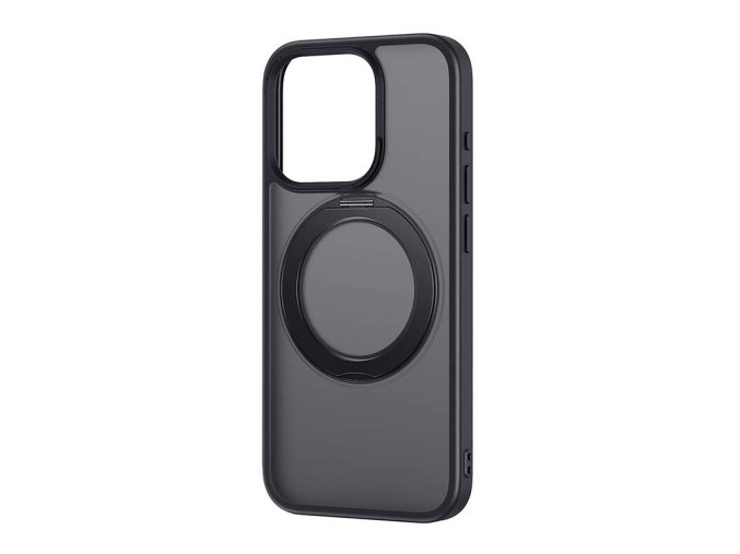 Phone Case Baseus SkyRing Magnetic with Stand for iP 14 Pro Max + tempered-glass and cleaning kit (black)