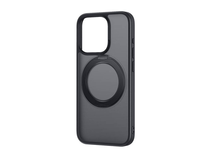 Phone Case Baseus SkyRing Magnetic with Stand for iP 13 Pro + tempered-glass and cleaning kit (black)