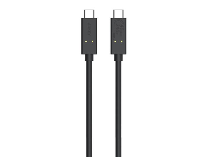Kabel USB-C na USB-C Aukey, CB-TCC241, 240W, 0,8 m (černý)