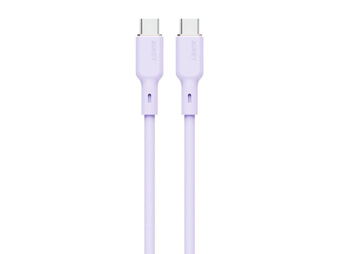 Kabel USB-C na USB-C Aukey CB-SCC102, 100W, 1,8 m (fialový)