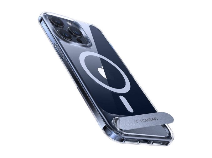 Pouzdro Torras UPRO Pstand pro iPhone 15 Pro Max (transparentní)