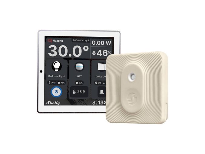 Set Shelly Wall Display Control Panel (white) + BLU H&T Ivory