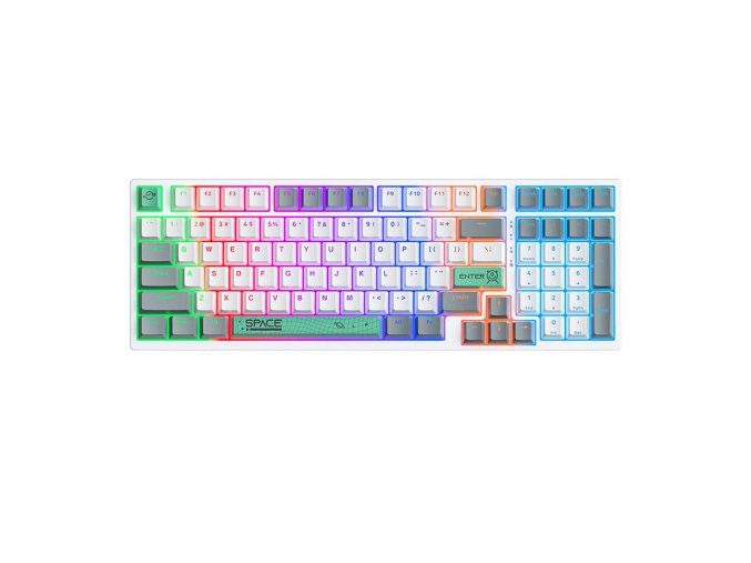 ONIKUMA G38 98 Keys USB Wired Mechanical Keyboard White