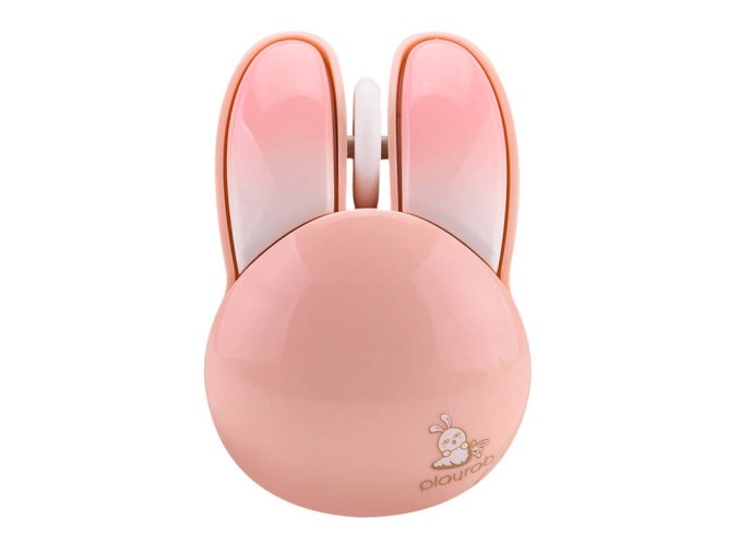 MOFII Wireless Mouse + Bluetooth Rabbit M6DM Oil Painting (White-Pink)