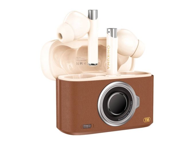 ONIKUMA T18 Bluetooth sluchátka do uší hnědá