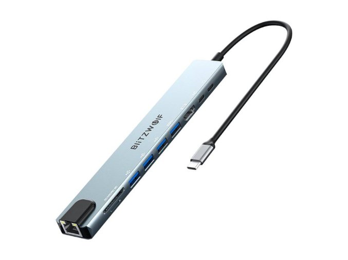 Docking Station Blitzwolf BW-TH5 10in1 USB-C (silver)
