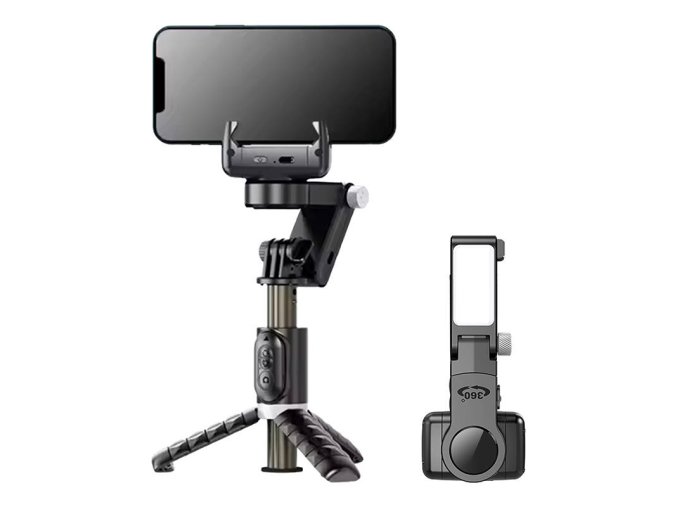 Gimbal/tripod APEXEL Q18 with light (black)