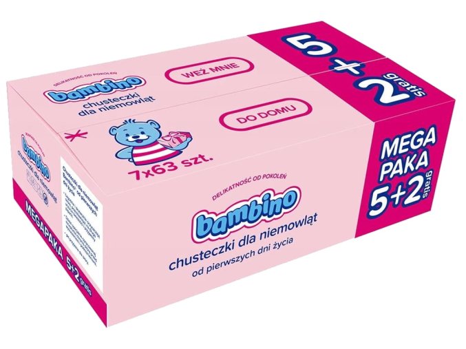 BAMBINO 83676 Dětské ubrousky 7 balení