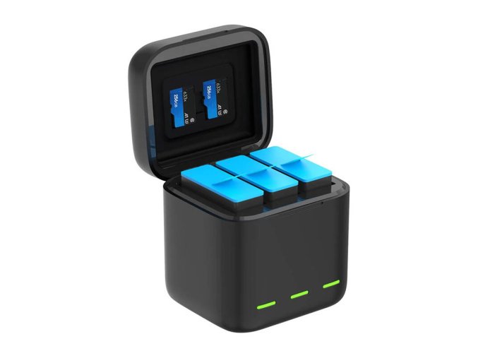Telesin three-channel box charger + 3 TELESIN batteries for GoPro Hero 9 / 10 / 11 / 12