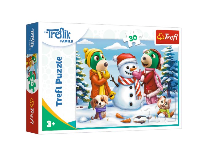 TREFL 18300 Puzzle 30 Zimowe zabawy Treflików