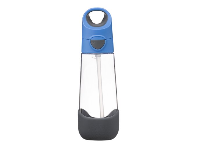 B.BOX BB00224 Butelka na wodę tritanową ze słomką 600 ml Blue Slate