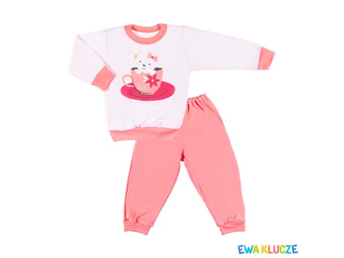 EWA 835642 MISIE Piżama DZ koral bawełna 104