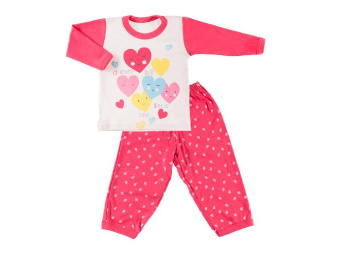 EWA 844781 LITTLE MOON Piżama DZIEW malina 80