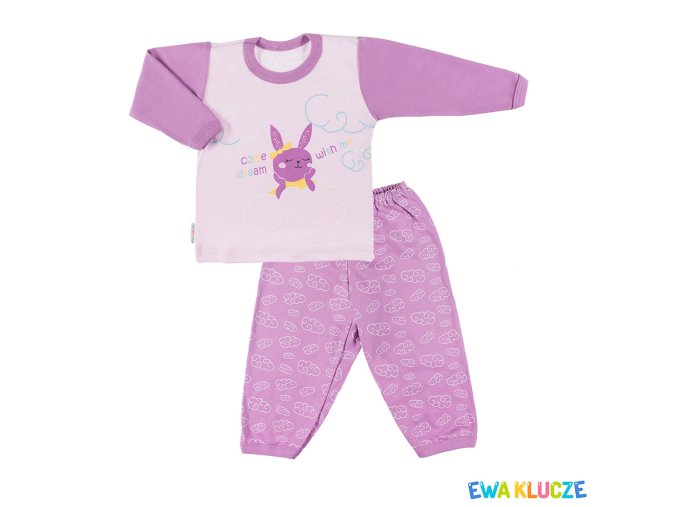 EWA 844866 LITTLE MOON Piżama DZIEW fiolet 80