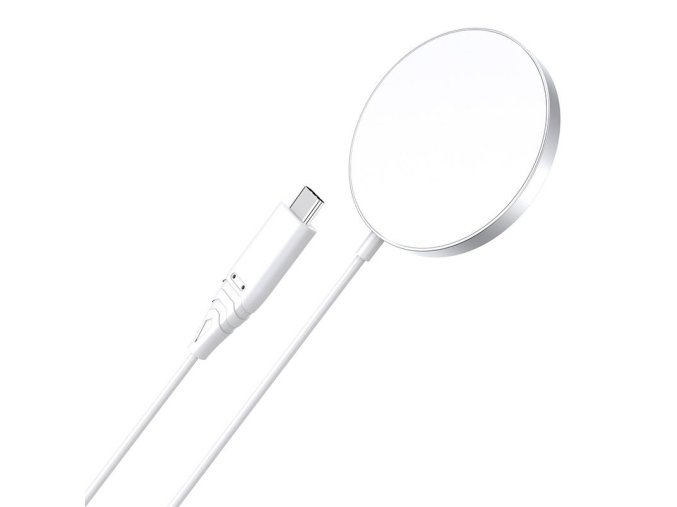 Magnetická bezdrátová nabíječka Choetech T518 15 W (bílá)