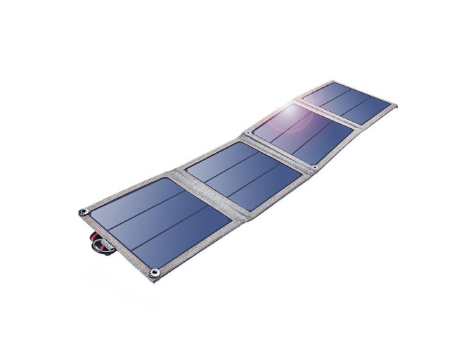 Foldable solar charger Choetech SC004 14W, 1xUSB (grey)