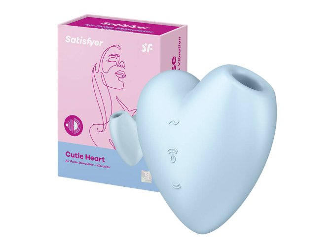 Stimulátor klitorisu  Satisfyer Cutie Heart (modrý)