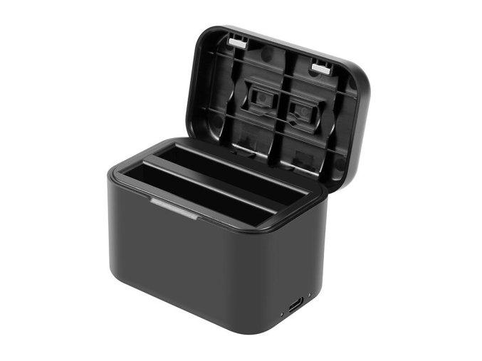 Charging case for batteries and memory cards PULUZ for Insta360 X4 (black)