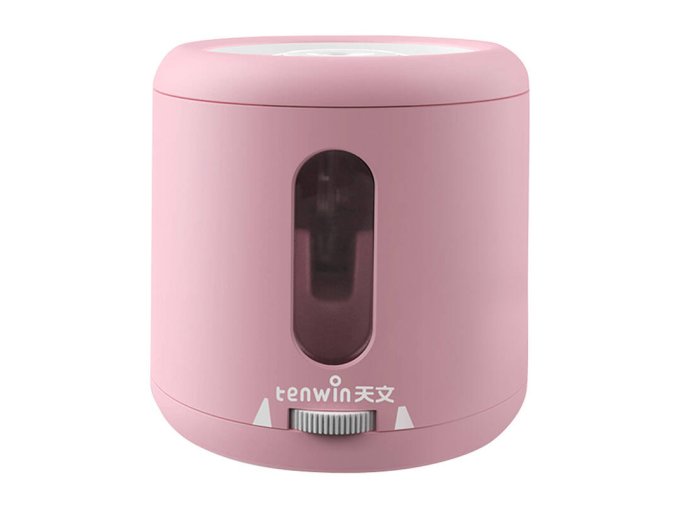 Elektrické ořezávátko Tenwin 8035-4 na baterie/USB se zásobníkem (růžové)