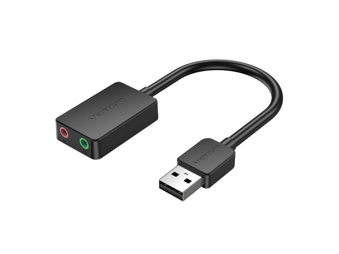External sound card USB 2.0 TRS Vention CDYB0 2-port 0.15m